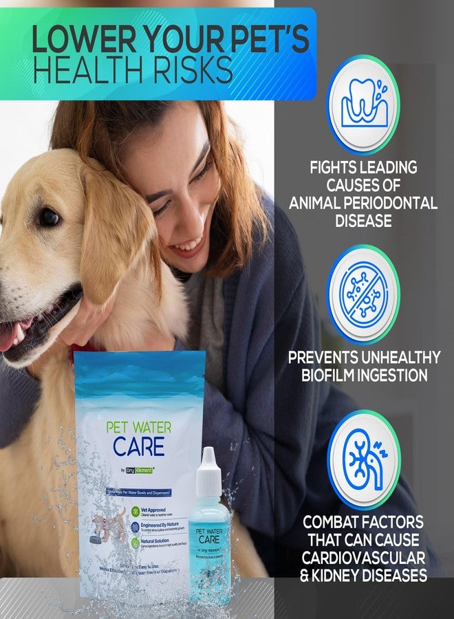 Dry Element Pet Water Care - Dog and Cat Water Additive for Dental and Oral Care - Prevents Pets Water Bowl and Dispenser Fountain Slime - for Fresh Breath and Cleaner, Healthy Teeth - Image 2